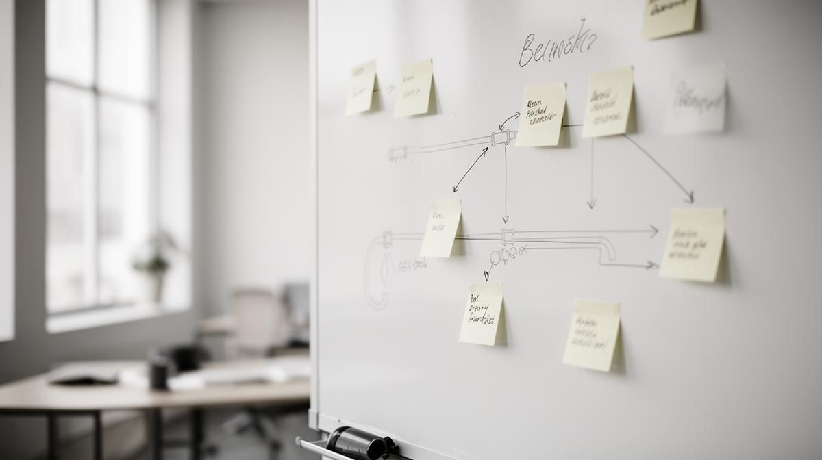 Pipeline system visualization on a whiteboard